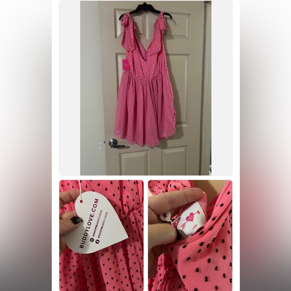 Buddy Love Pink Cut Out Backless Sundress